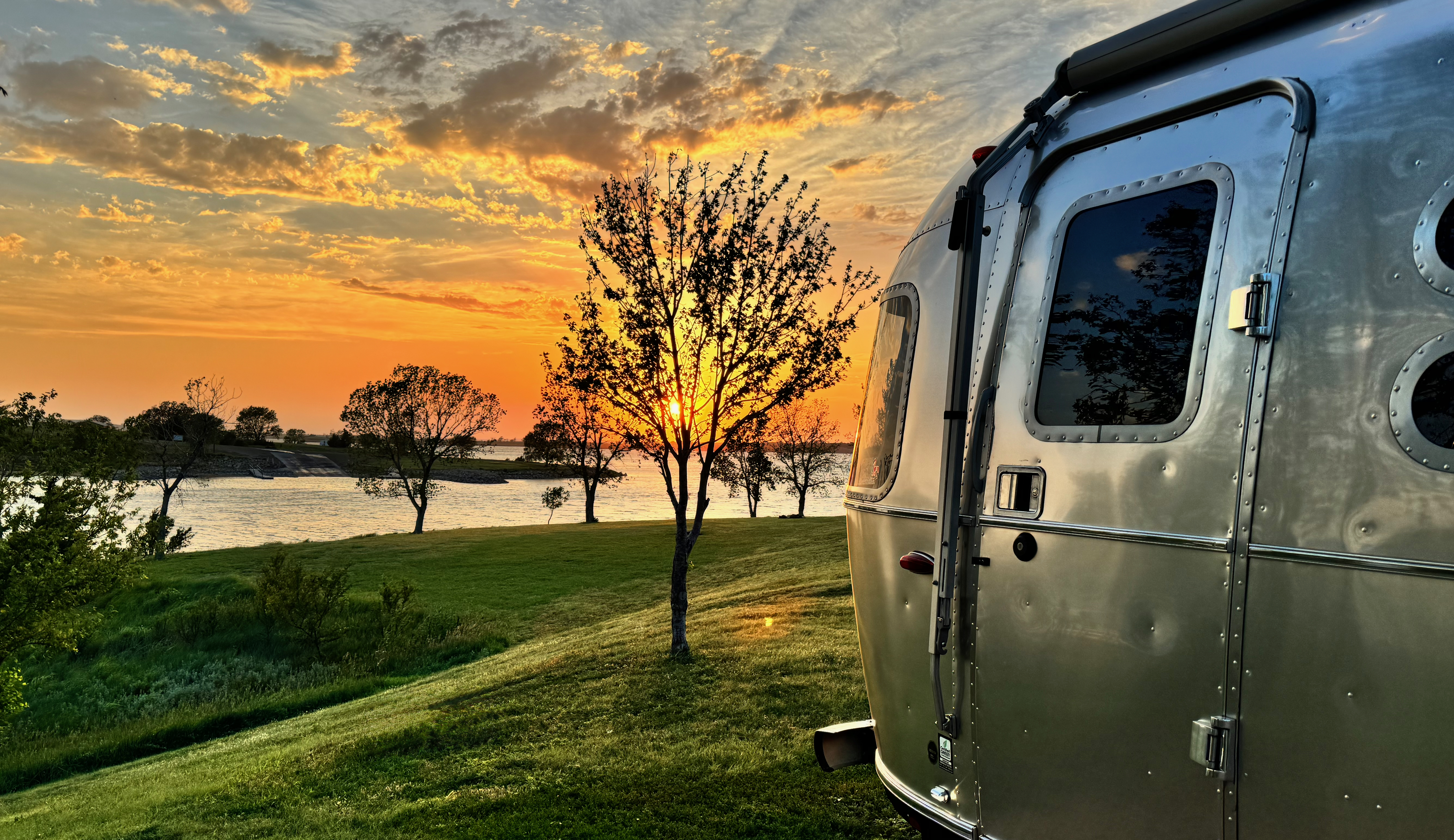 Airstream at sunset