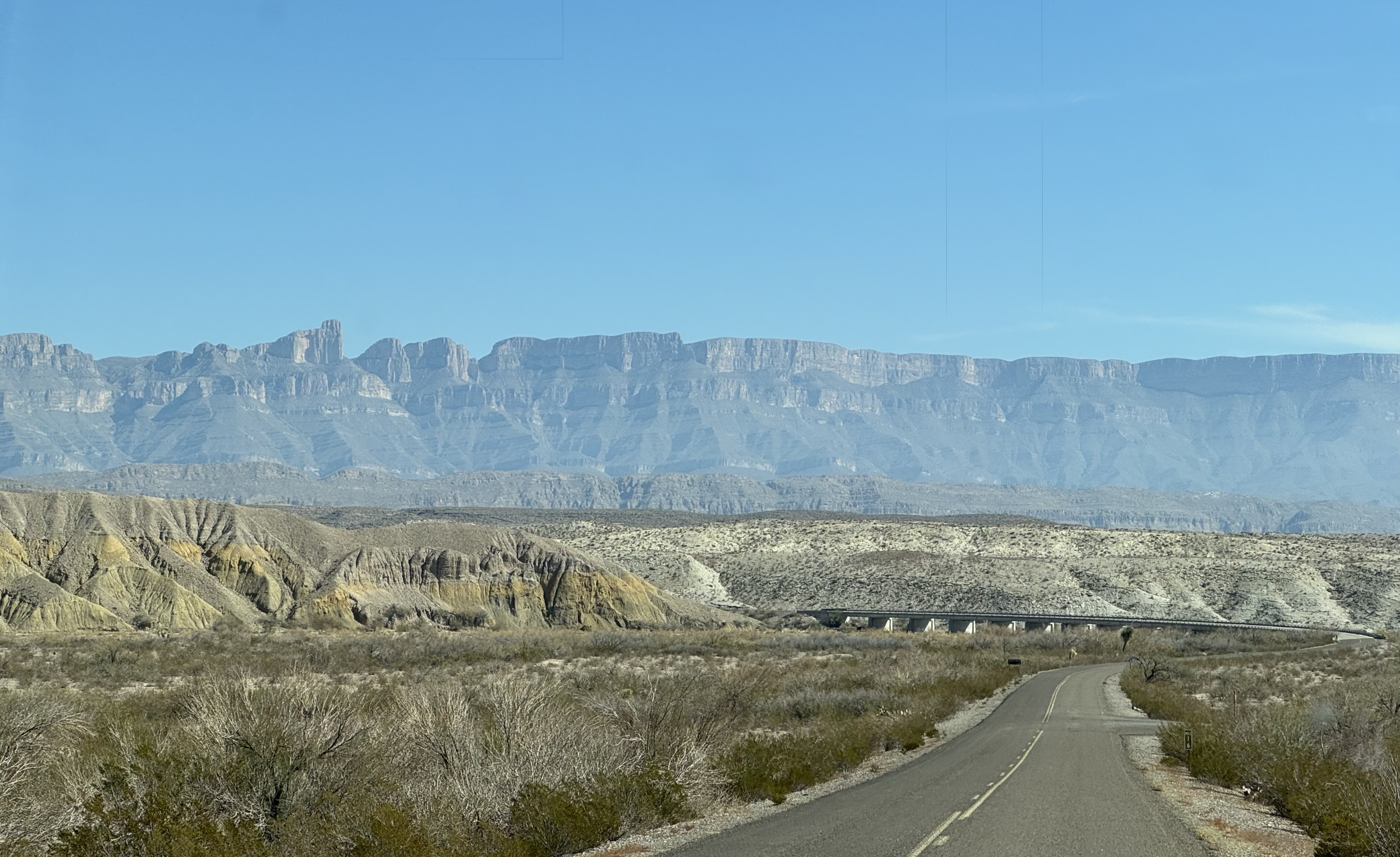 Rio Grande Overlook with the Sierra del Carmen mountains
