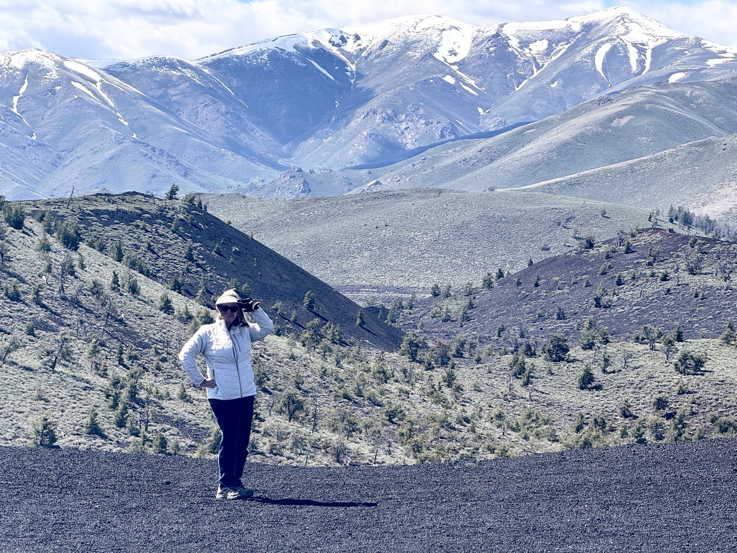 Wide view of crater formation