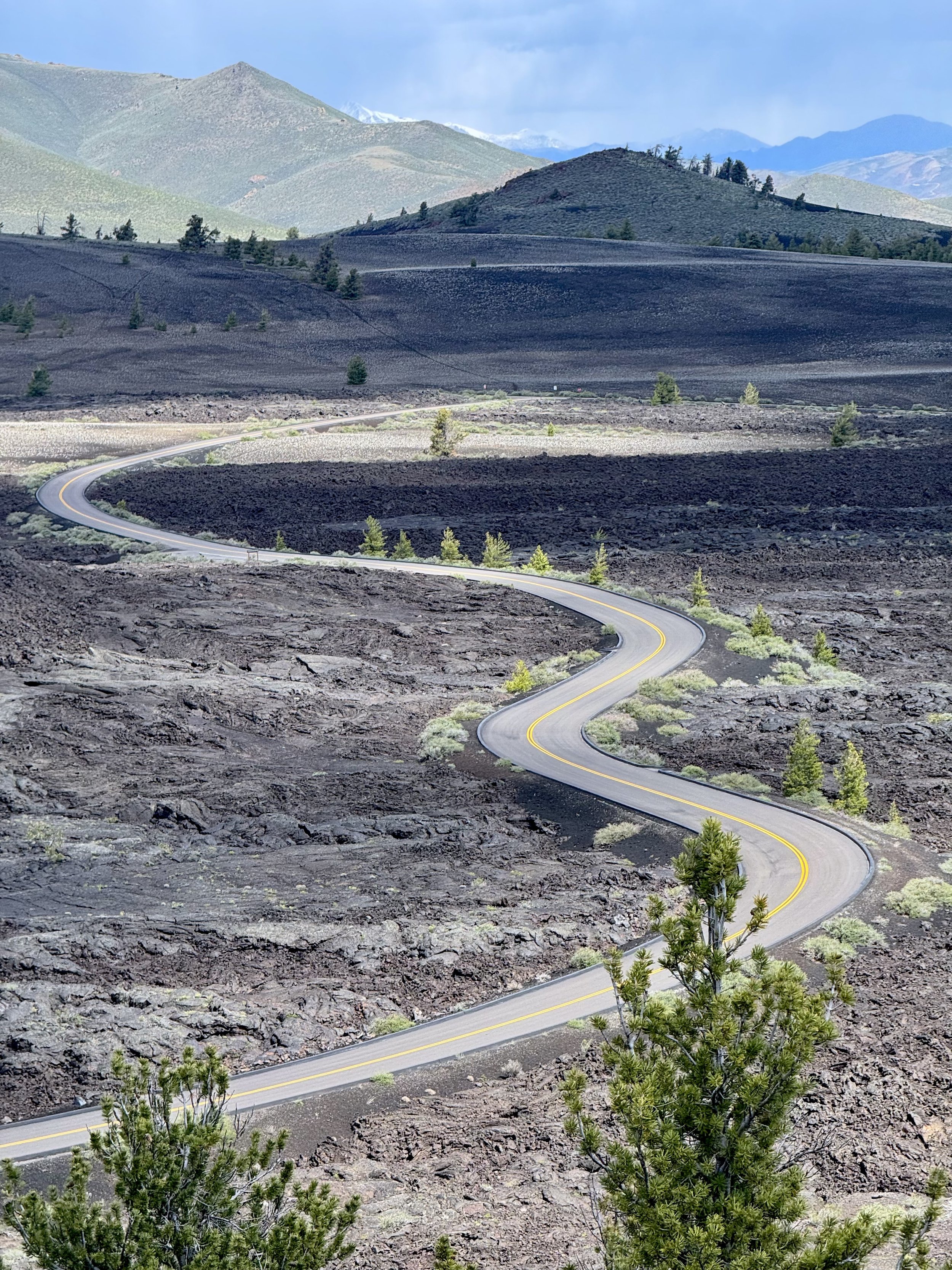 Inside lava tube cave