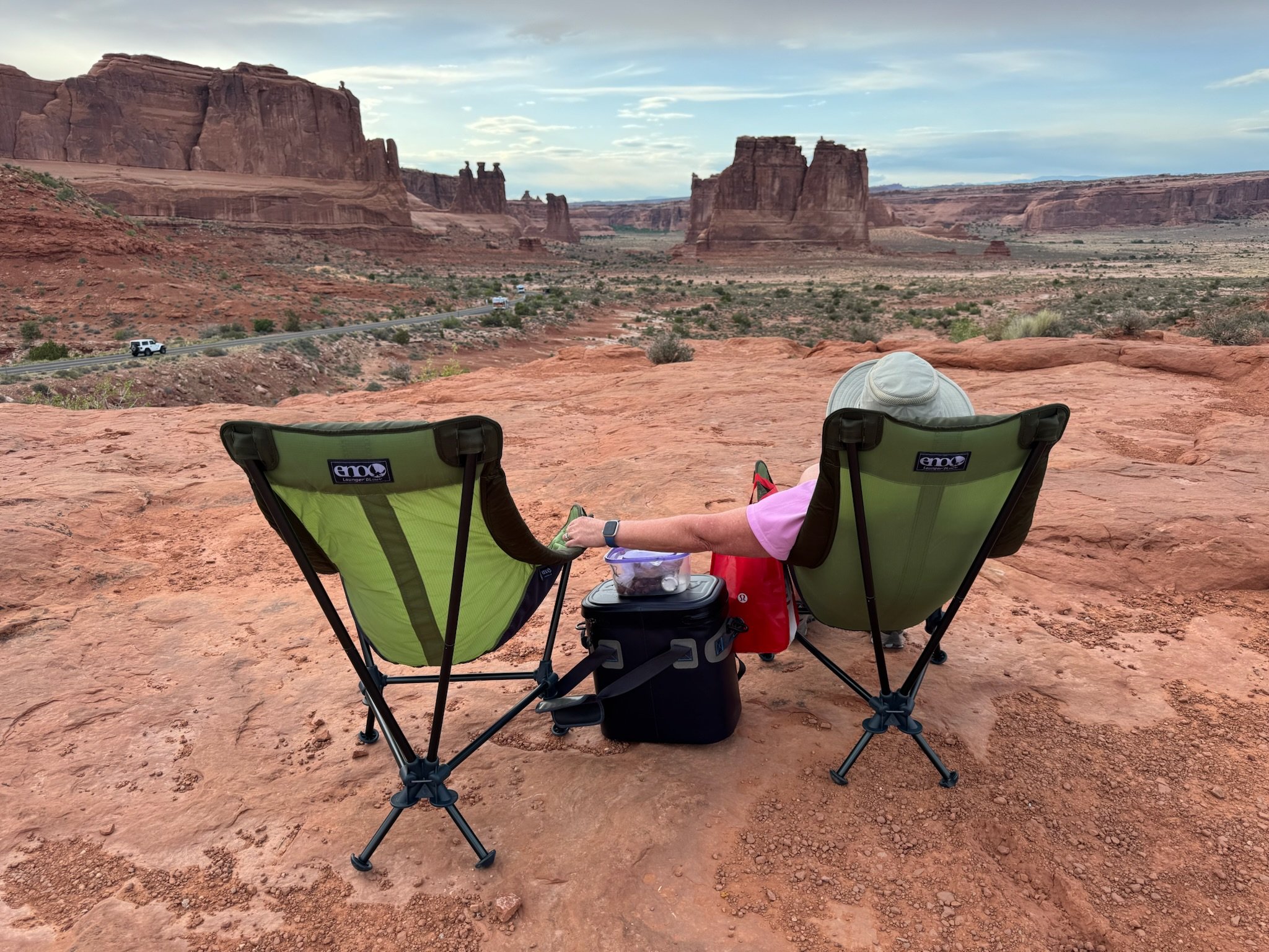 Red rock formations in Arches