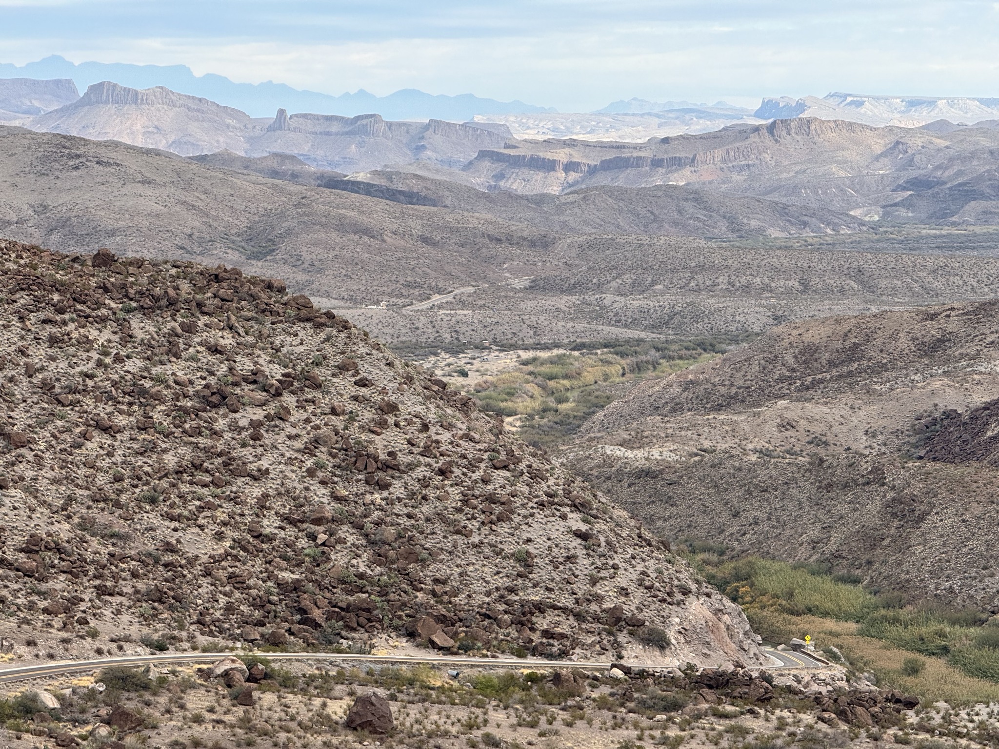 El Camino Del Rio winding along the US-Mexico border